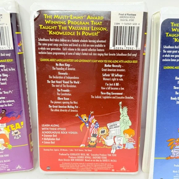 Schoolhouse‎ Rock 25th Anniversary Collection VHS Grammar America Multiplication - Picture 4 of 8